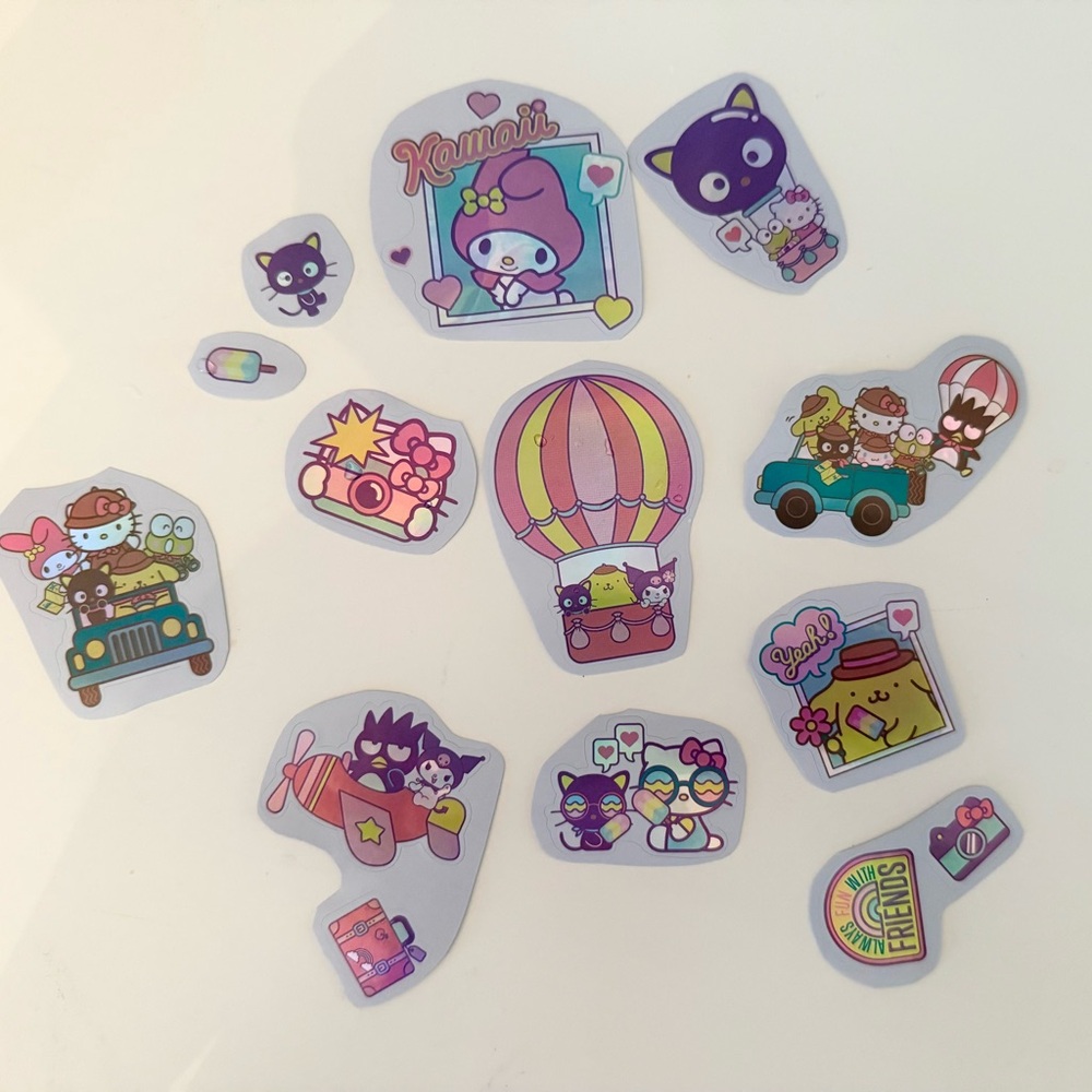Hello kitty official sanrio iridescent stickers